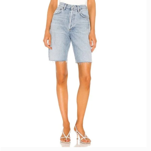AGOLDE 90's Denim Shorts Mid Rise 24 NWT - Picture 1 of 7